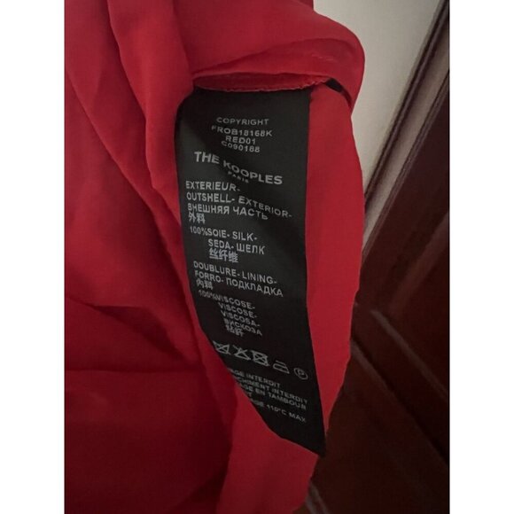 The Kooples Red Long Georgette Midi Dress Size 1 XS - Picture 8 of 8